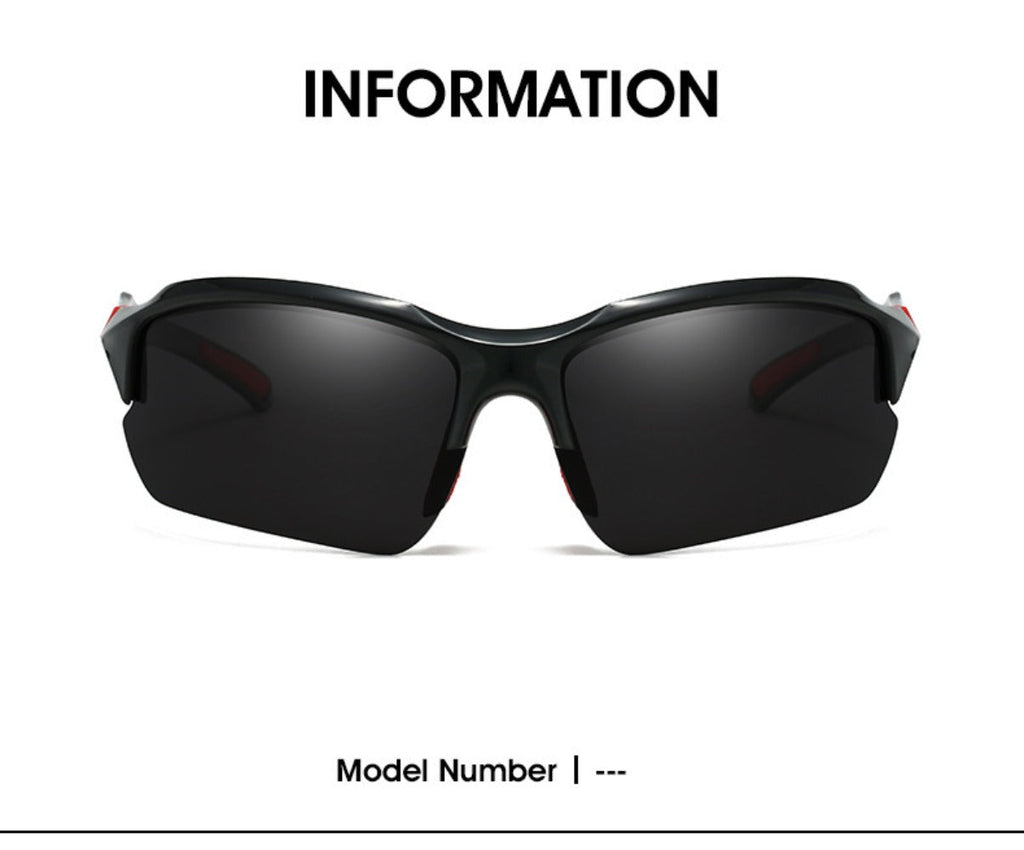Sunglasses for Men - Sport Polarized Half Frame Lightweight UV Protection for Women Skiing - product detail view 14