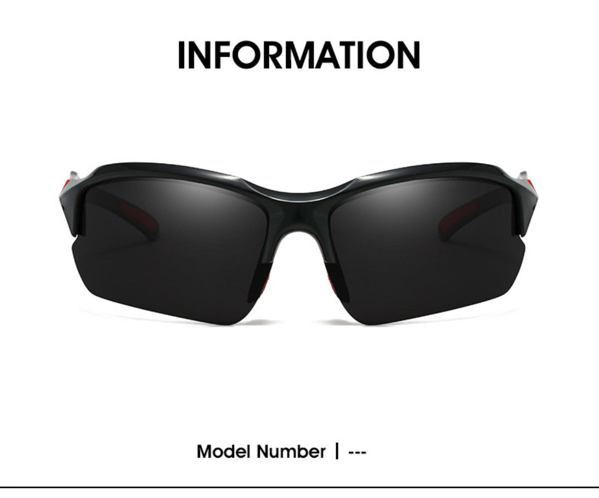 Sunglasses for Men - Sport Polarized Half Frame Lightweight UV Protection for Women Skiing - product detail view 14