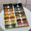 Sunglasses Square Sunglasses 14-Pack with Tinted Lenses, Chic Minimalist Frames and Assorted Fashion Colors