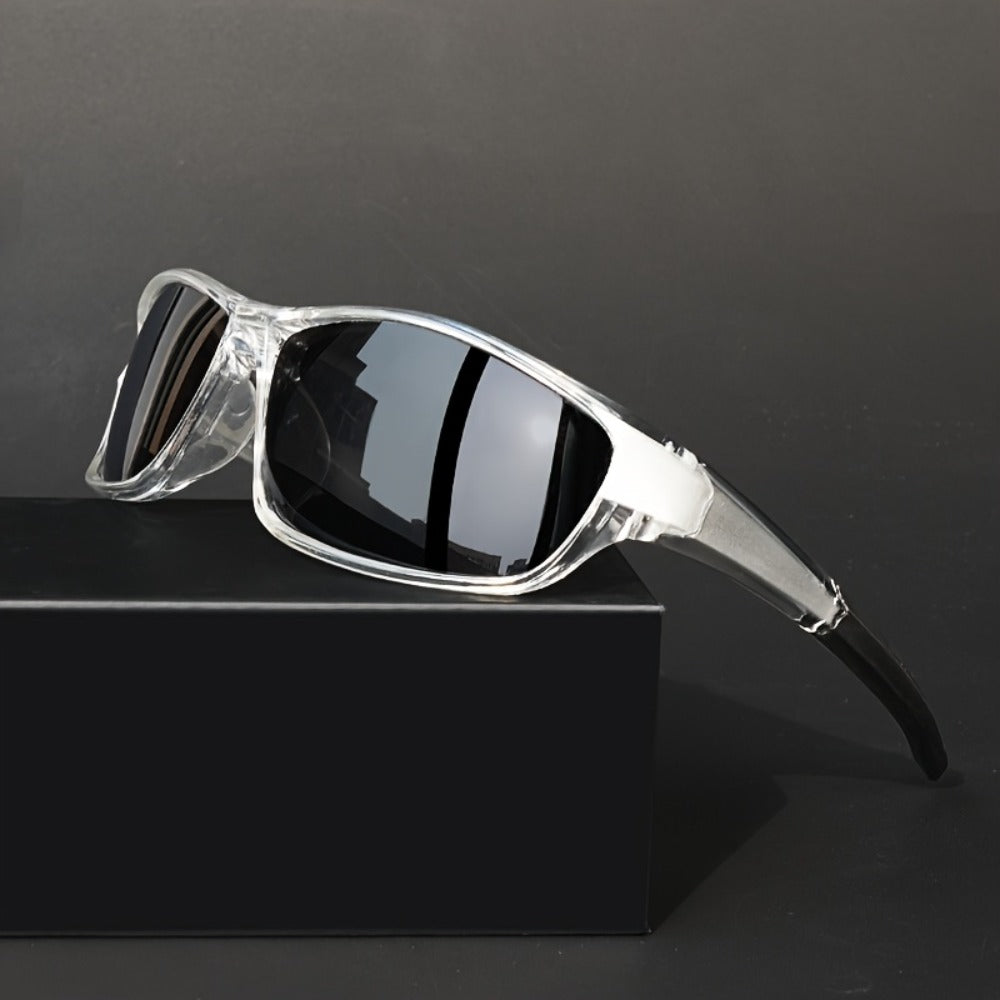 Sunglasses for Men - Wraparound UV400 Retro Chic - TAC Lens PC Frame Unisex Fashion Eyewear - product detail view 6