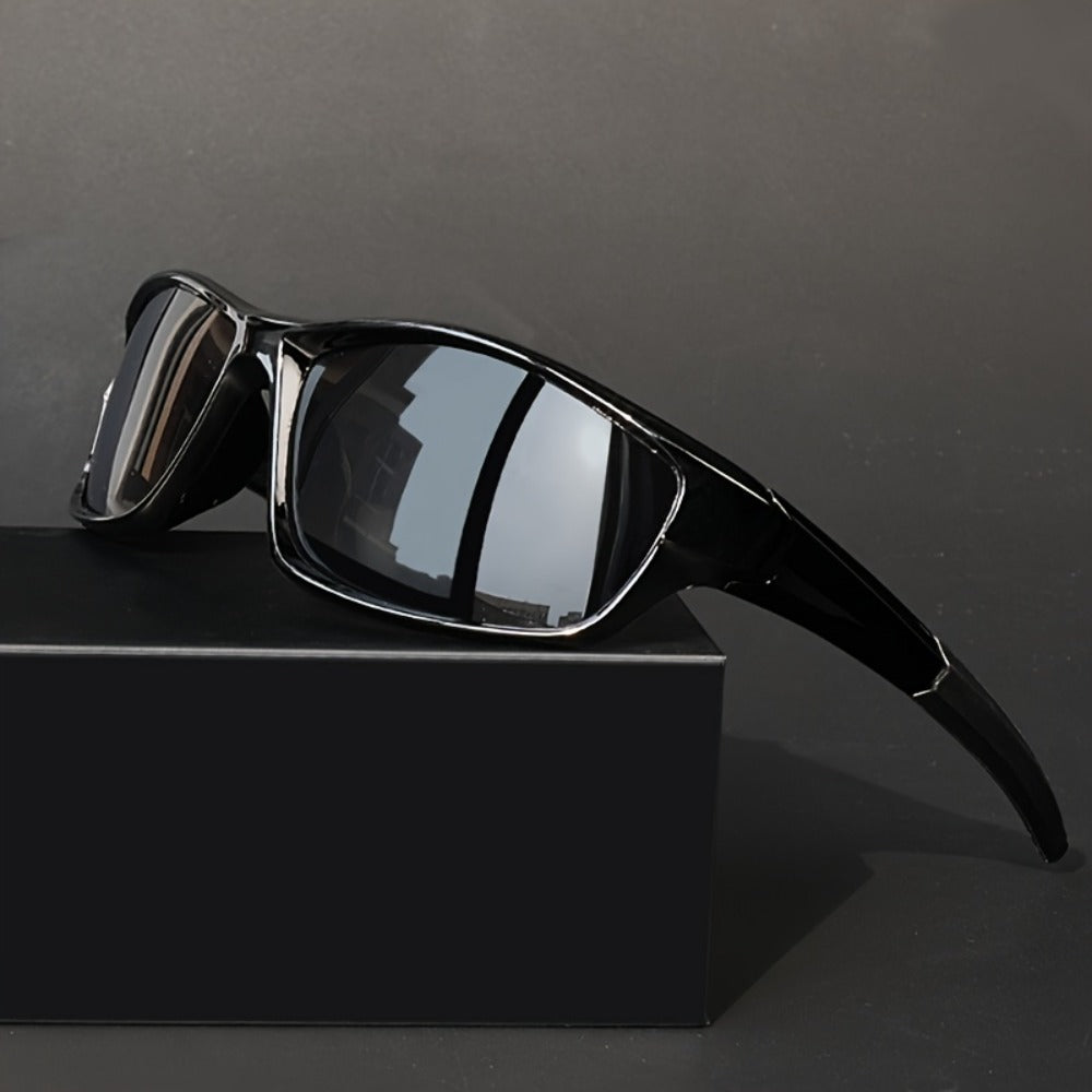 Sunglasses for Men - Wraparound UV400 Retro Chic - TAC Lens PC Frame Unisex Fashion Eyewear - product detail view 8
