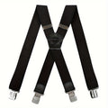 Suspenders & Braces – Heavy Duty Suspenders for Men 1.5 Inch Wide X-Back 4 Strong Metal Clamps Adjustable