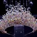 Tiara Crown – Wedding for Women – AB Colorful Crystal Rhinestone Dazzling Fairy Bridal Headpiece for Prom
