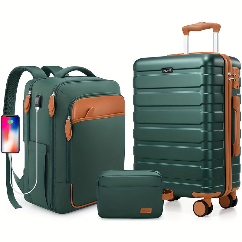 Travel Toiletry Bag – 3 Piece, 20 Inch, TSA Lock, Spinner Wheels – alternate view