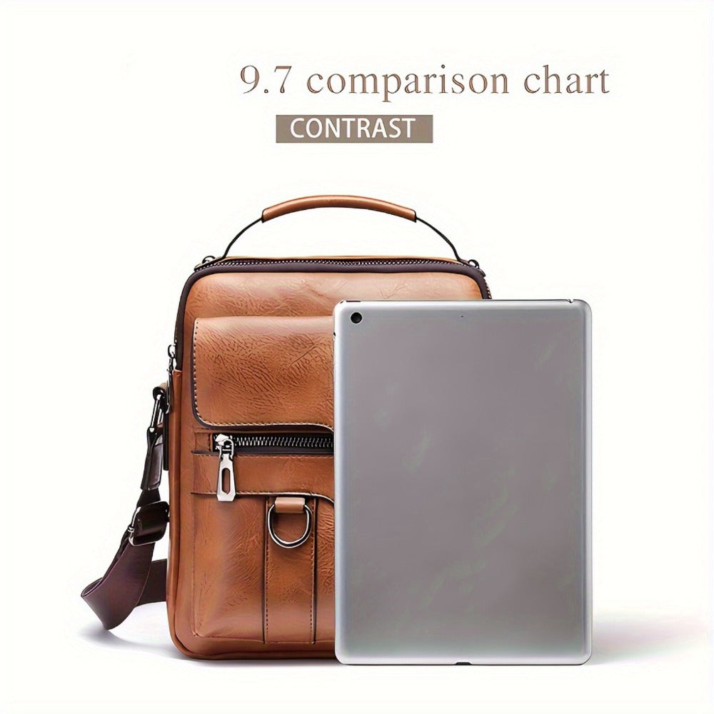 Travel Backpack – Genuine Leather, Large Capacity, Adjustable Strap, for Travel & Work – detail view 10
