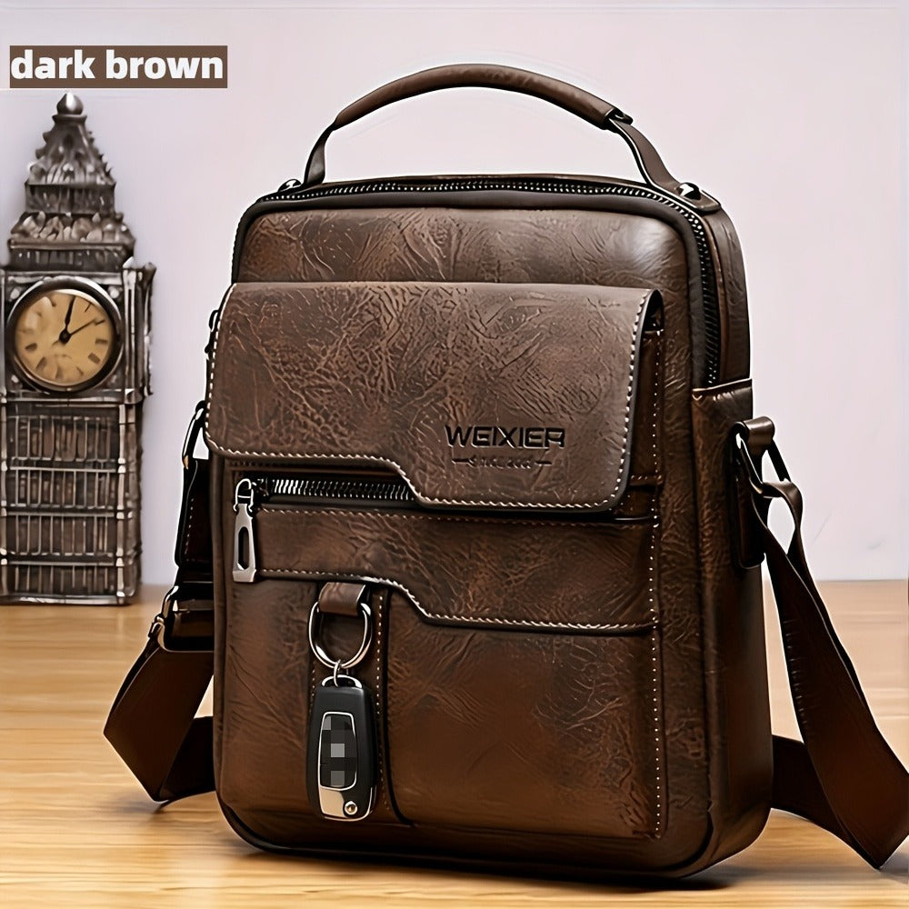 Travel Backpack – Genuine Leather, Large Capacity, Adjustable Strap, for Travel & Work – detail view 4