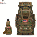 Travel Backpack 80L Oxford MOLLE Pack with Multiple Compartments and Seven Color Options with Item-Specific Color, Compartment and Carry