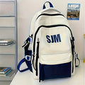 Travel Backpack Colorblock Drawstring Design with Adjustable Shoulder Strap in Four Colors