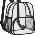 Travel Backpack Clear PVC Zipper Bag in 11.5 x 6 x 9.5-Inch Size with Black or Bright Green Trim