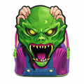 Travel Backpack Mini Glow-in-the-Dark Haunted Mask Graphic Novelty Bag for Halloween and Collecting