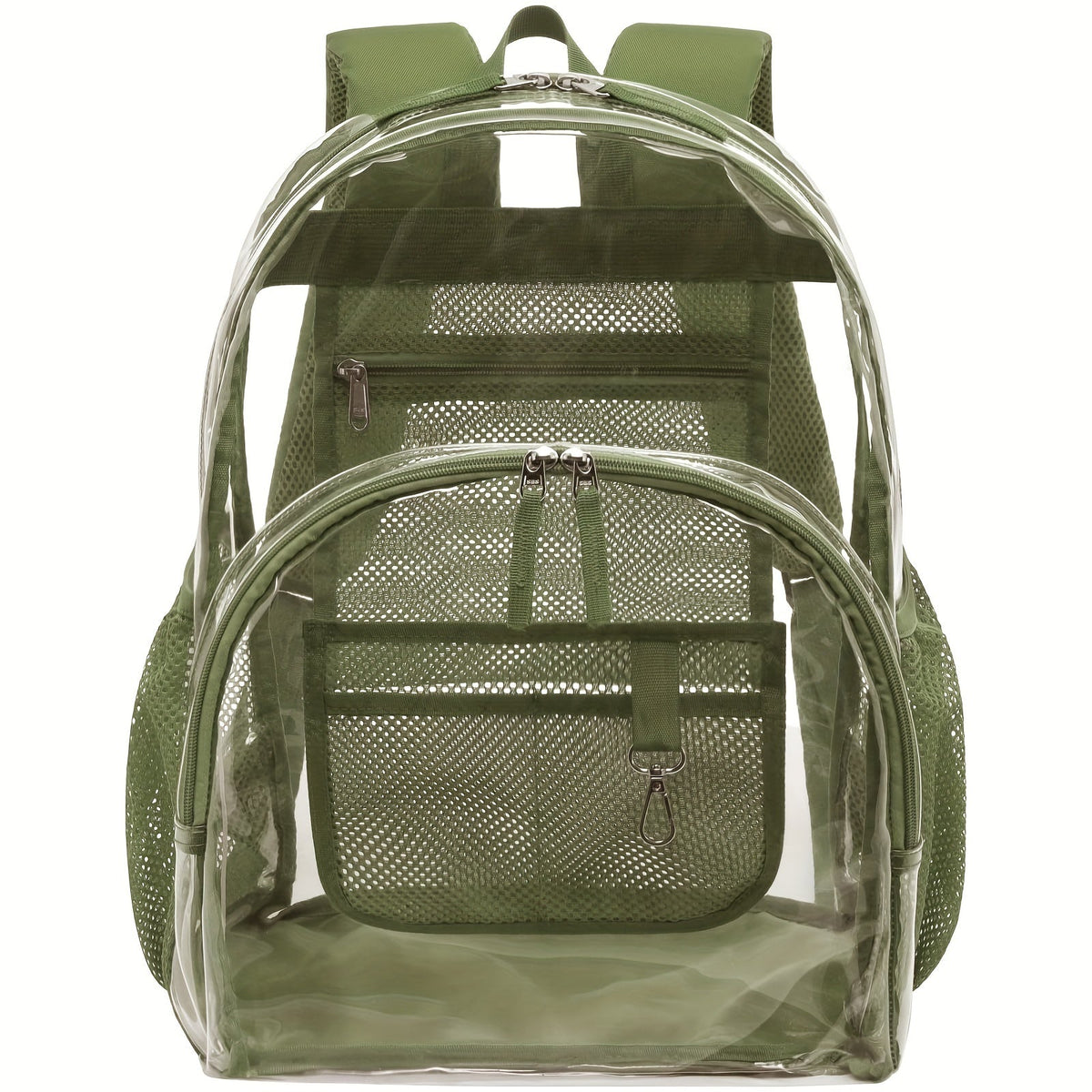 Travel Backpack – PVC, Clear, Transparent, for Travel & Work – front view - product view 16