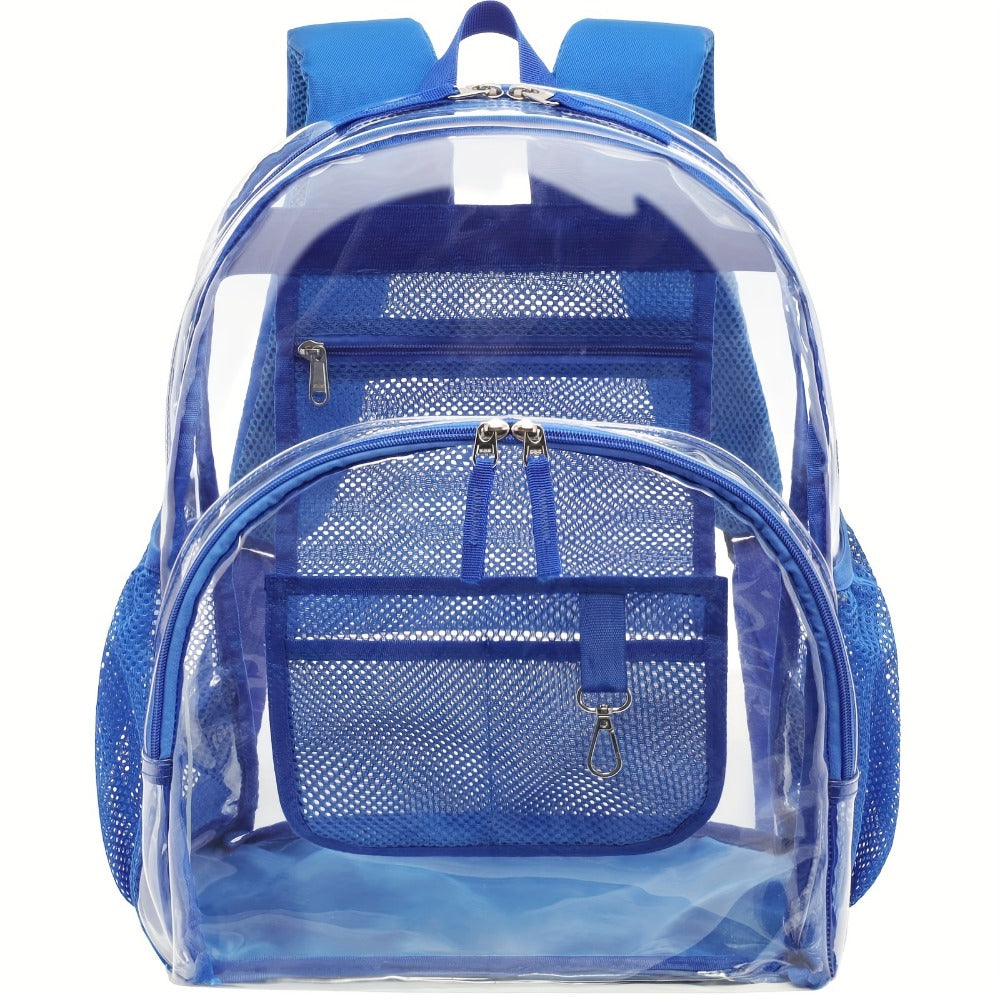 Travel Backpack – PVC, Clear, Transparent, for Travel & Work – front view
