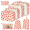 Packing Organizer 8-Piece Polyester Travel Set with 20 Printed Design Options for Suitcases and Carry-Ons