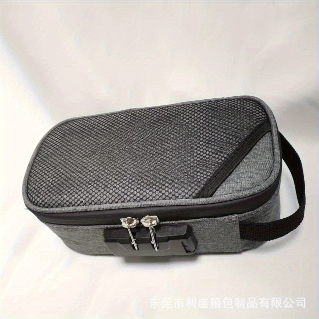Travel Organizer Bag Lockable Zipper Case with User-Set Combination Lock and Design with Configuration-Specific Size, Pack and Closure