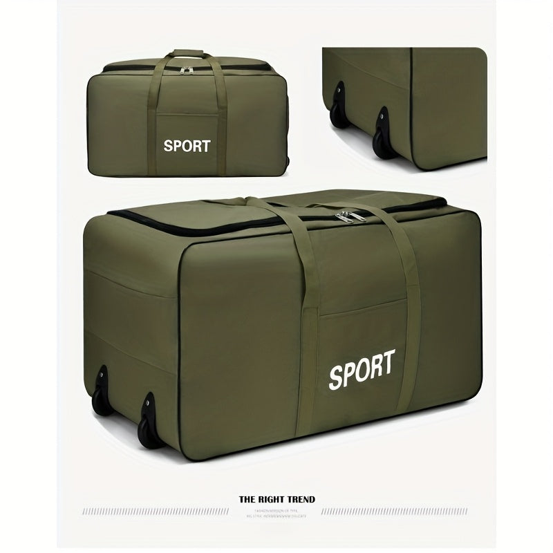 Travel Organizer Bag Foldable Large-Capacity Rolling Storage Duffel with Wheel Options in Six Styles