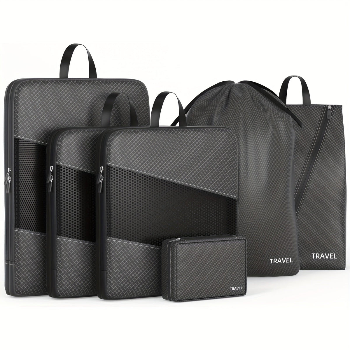 Travel Organizer Bag – for Travel, Compression Packing Cubes Set Of – alternate view