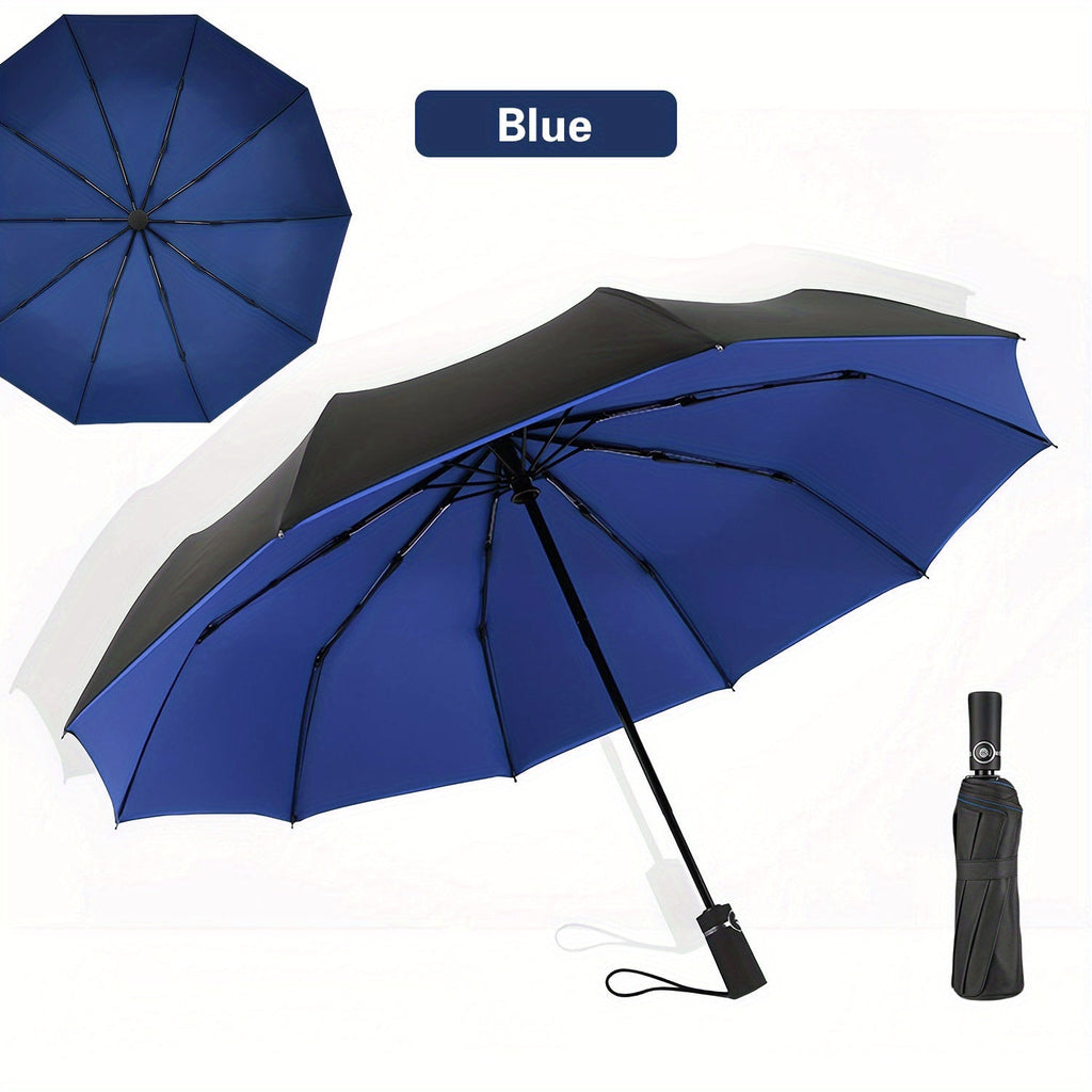 Travel Umbrella – Windproof, Large Windproof Umbrella Rib Auto – front view - product view 17