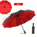 Travel Umbrella Automatic 10-Rib Folding Model with Large Canopy in Three Colors with Model-Specific Canopy, Frame and Color Options