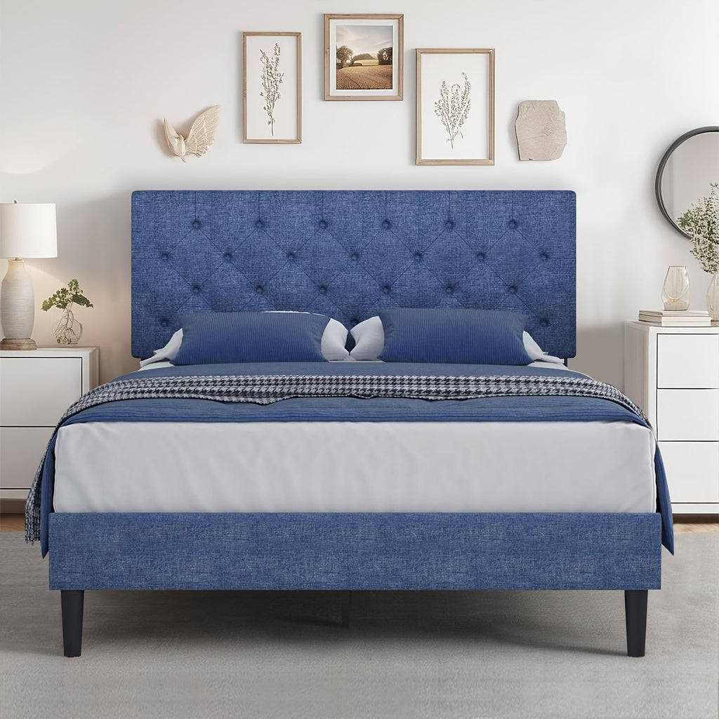Bed Frames shown in the Blue, Twin option