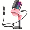 USB RGB Condenser Microphone with Gain, Touch Mute and Monitoring