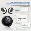 Stylish AI Translation Earbuds 150 Languages Wireless Delay-Free Music Real-Time Voice Translator Rechargeable Type-C Charging Case