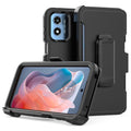 Phone Case Multi-Layer PC and TPU Cover with Belt Clip Holster and Kickstand for Moto G Play 2024