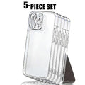5-Pack Clear Shockproof iPhone Case Bundle Transparent Anti-Drop TPU Cover for iPhone 16 15 14 13 12 11 X XS Pro Max Plus
