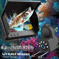 Underwater Fishing Camera 4.3-Inch HD Display with Night Vision & Triple Light Shielding, Portable Fish Finder with Bait Monitor