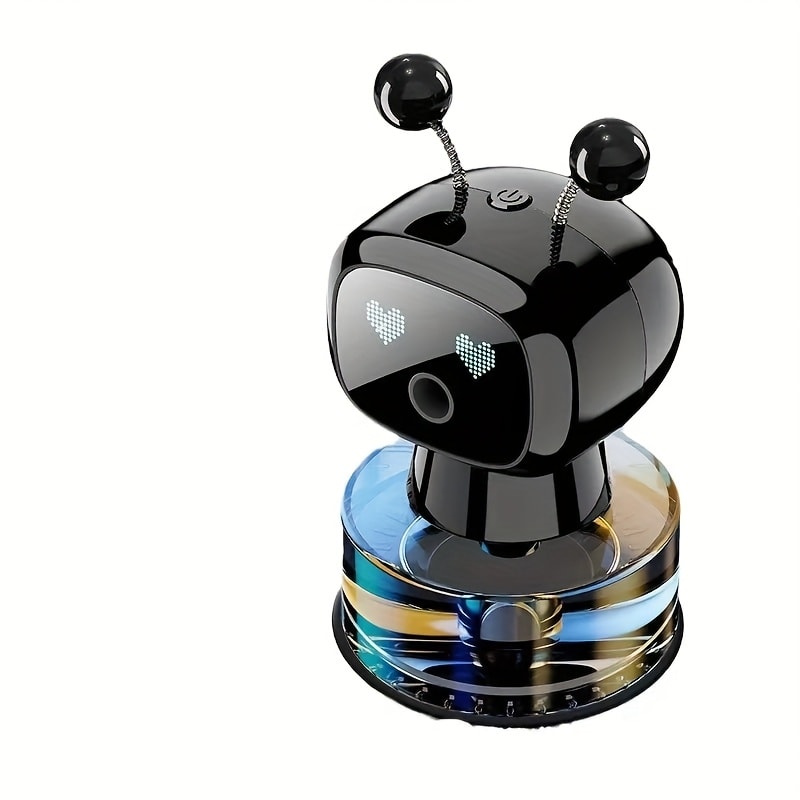 Car Air Freshener Auto Spray Robot Design USB Rechargeable – AI Expression Display, 4-Level Fragrance Control