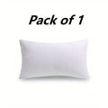 White Pillow Inserts in Square or Lumbar Sizes with Single, Three, Five, Sixteen or Twenty-Piece Packs