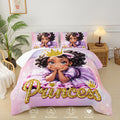 Pink Princess Floral Comforter Set with Two Pillowcases in 90.16 x 90.16 or 102.36 x 90.55-Inch Sizes