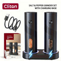 Electric Salt and Pepper Grinder Set with LED Light, Rechargeable Salt Pepper Mill, Adjustable Coarseness 3.72oz Large