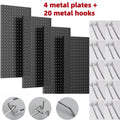 Pegboard Wall Organizer with Metal Hooks - Garage Tool Storage Board for Workshop Warehouse for Entryways, Bedrooms and Living Spaces