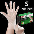 Clear CPE Poly Disposable Gloves with 200- or 1000-Piece Packages and Restricted S, M or XL Size Mapping