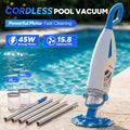 Cordless Pool Vacuum Cleaner 15.8 GPM Suction, 60-Min Runtime, Telescopic Pole for Entryways, Bedrooms and Living Spaces