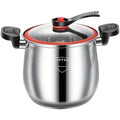 Stainless Steel Quick Cooking Pot with Lid Large, Food-Grade Non-Stick Scratch-Resistant Saucepan