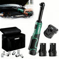Power Tools KIMO 12V 3/8 Inch Cordless Ratchet Wrench with 40 ft-lb Torque, 400 RPM and Socket Set