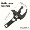 Bathroom Wrench Tool Multifunctional, Adjustable Double-Ended Open-End Wrench for Sink, Faucet, Water Pipe & Heating Repair