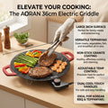 Electric Griddle Non-Stick with Adjustable Temperature, 14.17" & 15.75" Sizes, Fast Heating for Pancakes