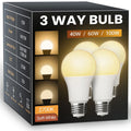 3-Way A19 Light Bulb 50 100 150W Equivalent 1500 Lumens E26 Medium Base – Warm White 2700K & Daylight 5000K Three-Way Bulb for Bedroom