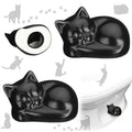 Black Cat Ceramic Toilet Bolt Caps 2-Pack – Decorative Cat Toilet Bolt Screw Cover Caps, Cute Bathroom Decor for Cat Lovers