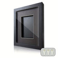 Trading Card Display Case Wall Mounted Wood Frame – Pokemon TCG Sports Cards 35–360pt Compatible, 1/2/4/6/10 Grid Options