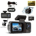 Three-Channel Dash Camera Kit with Front, Cabin and Rear Cameras plus Pictured 64 GB Card Pictured