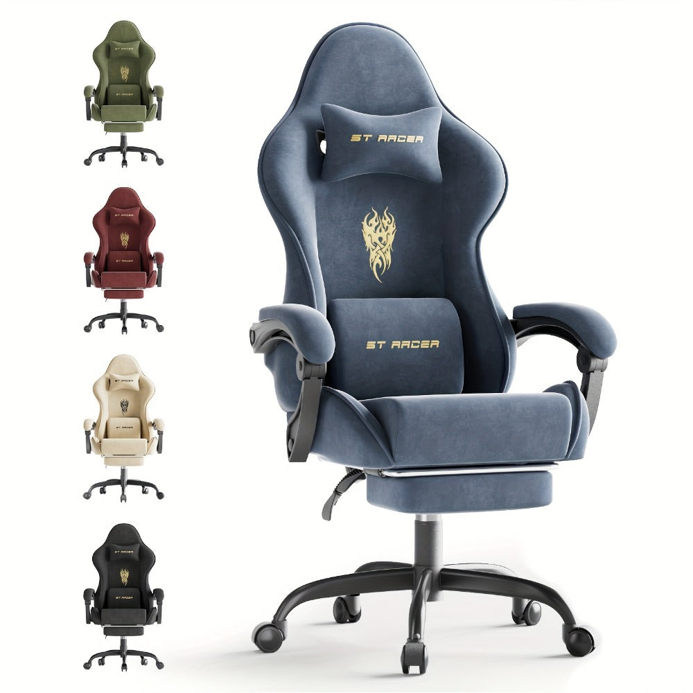 Velvet Gaming Chair, Ergonomic Video Game Chair for Comfortable Everyday Seating detail image - detail view 6