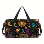 Waist Bag Gothic Celestial Floral Print Pack with Adjustable Strap for Waist, Chest or Crossbody Carry