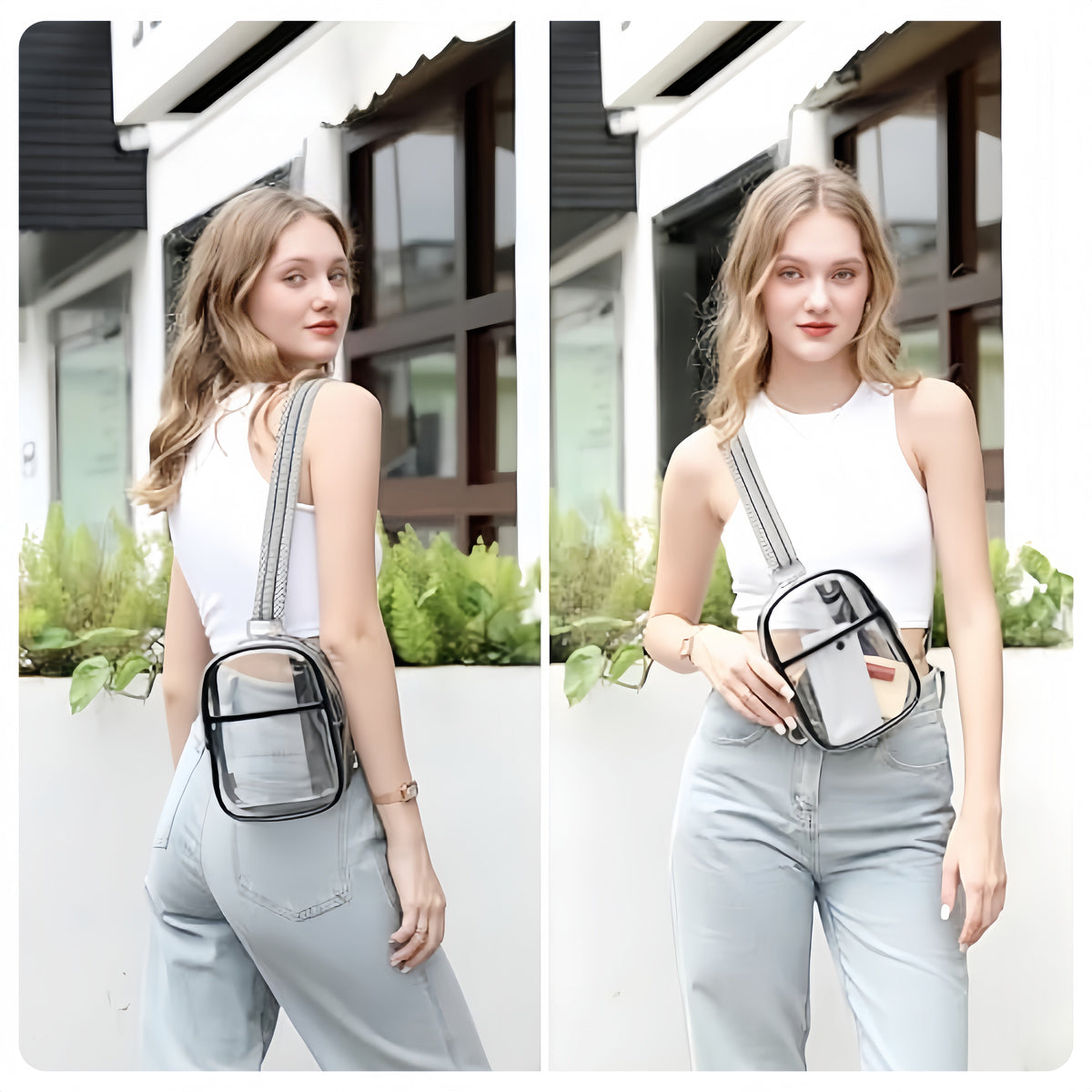Waist Bag – Clear, Transparent, Adjustable Strap – detail view 18