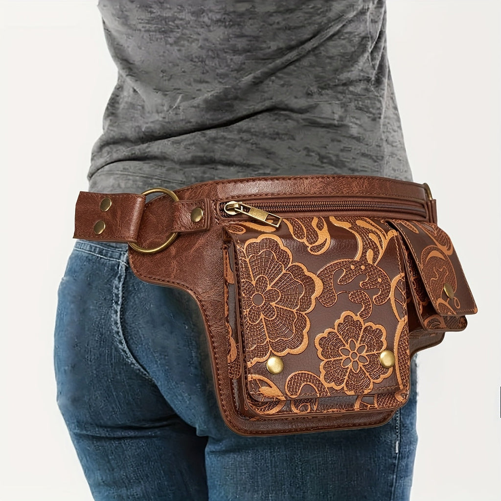 Waist Bag – Multi-Pocket, Cow Print Waist Chest Adjustable – detail view 25