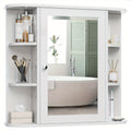 Wall-Mounted Bathroom Mirror Cabinet with Adjustable Shelves