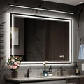 Front-and-Backlit LED Bathroom Mirror with Four Size Options, Three Light Colors and Touch Controls