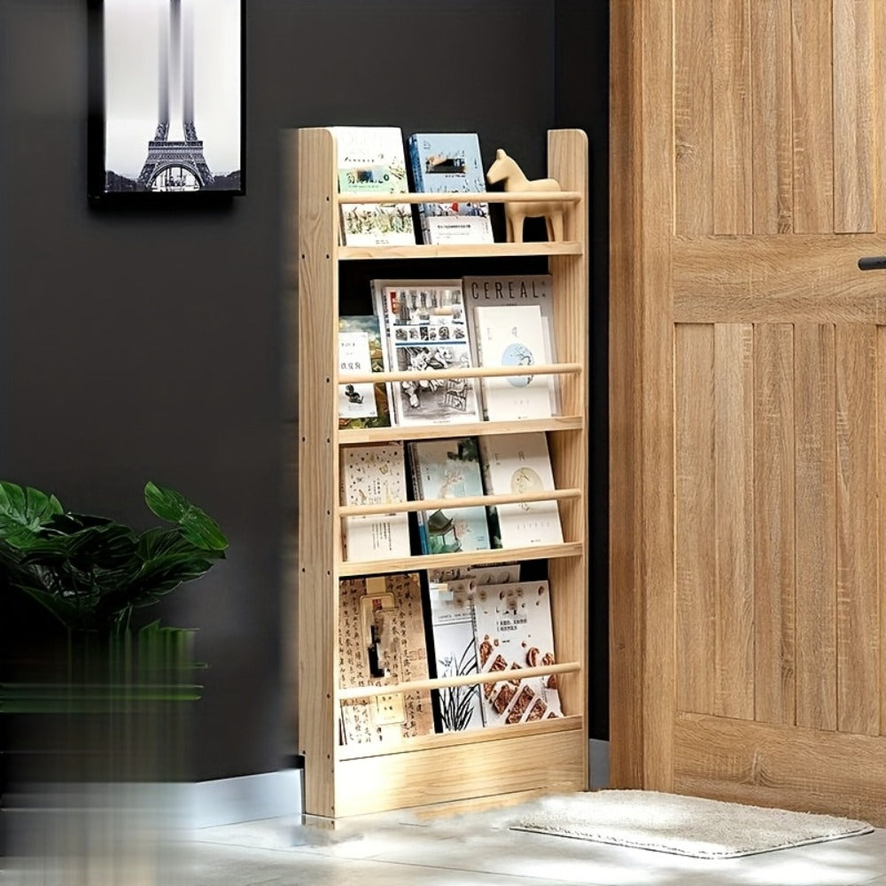 Wall-Mounted Narrow Bookshelf, Freestanding Bookcase for Organized Everyday Storage detail image - detail view 7